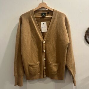 Nordstrom Camel Lambswool Cardigan